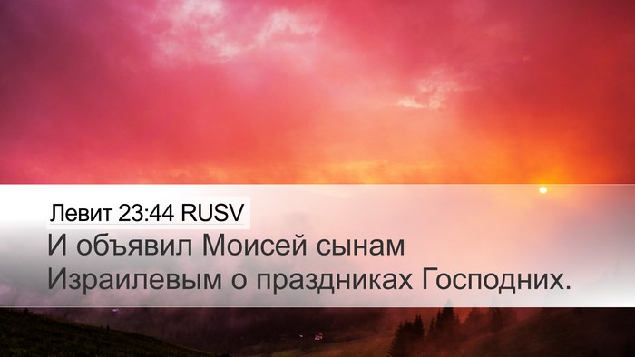 Левит 23:44 RUSV Desktop Wallpaper - И объявил Моисей сынам - Desktop Bible Verse Wallpaper