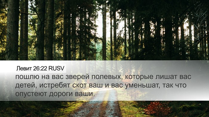 Левит 26:22 RUSV Bible Verse Image