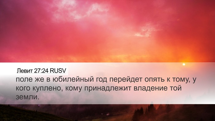 Левит 27:24 RUSV Desktop Wallpaper - поле же в юбилейный год - Desktop Bible Verse Wallpaper