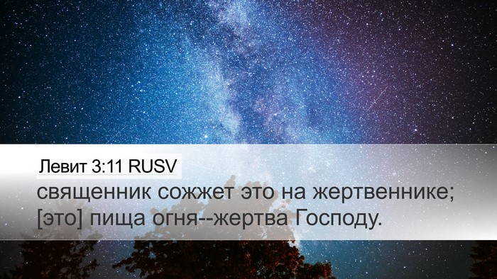 Левит 3:11 RUSV Desktop Wallpaper - священник сожжет это на - Desktop Bible Verse Wallpaper