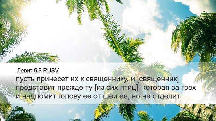 Левит 5:8 RUSV Bible Verse Image