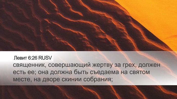 Левит 6:26 RUSV Bible Verse Image