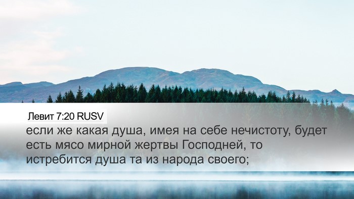 Левит 7:20 RUSV Bible Verse Image