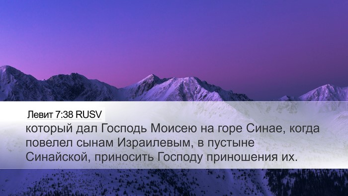 Левит 7:38 RUSV Desktop Wallpaper - который дал Господь Моисею - Desktop Bible Verse Wallpaper