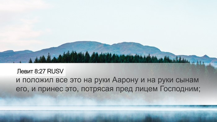 Левит 8:27 RUSV Bible Verse Image