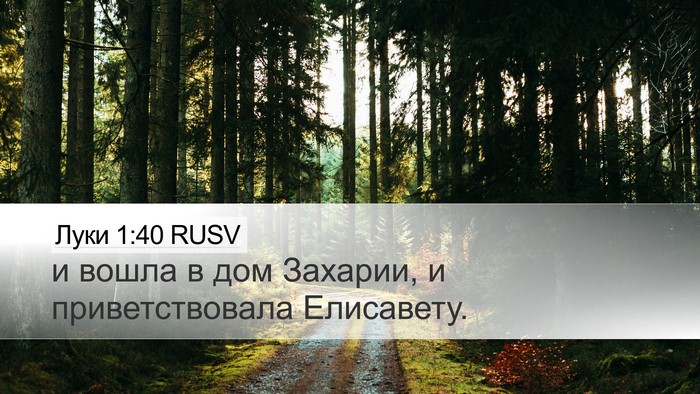 Луки 1:40 RUSV Bible Verse Image
