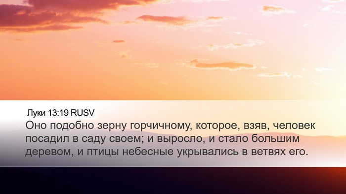 Луки 13:19 RUSV Bible Verse Image