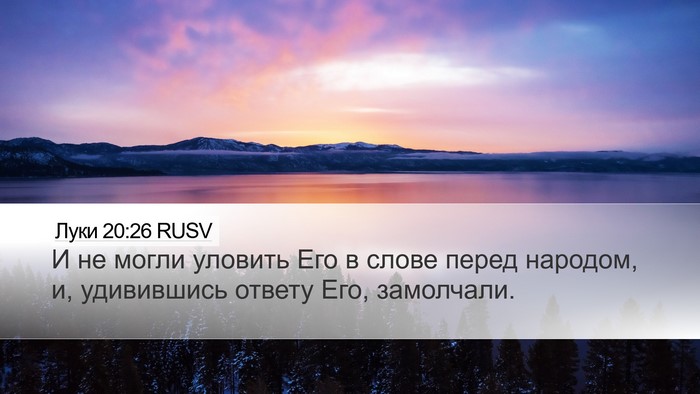 Луки 20:26 RUSV Bible Verse Image