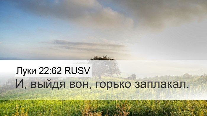 Луки 22:62 RUSV Bible Verse Image