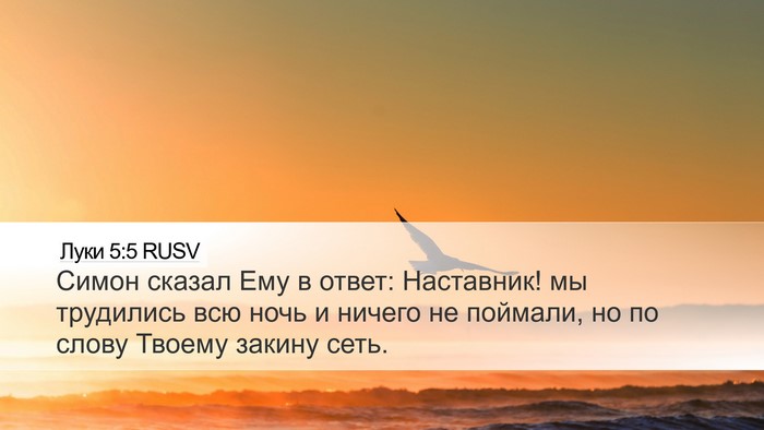 Луки 5:5 RUSV Bible Verse Image