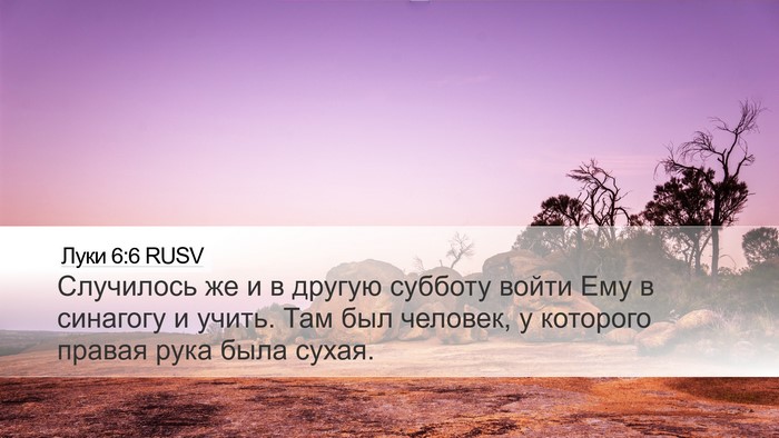 Луки 6:6 RUSV Bible Verse Image