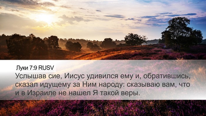Луки 7:9 RUSV Bible Verse Image