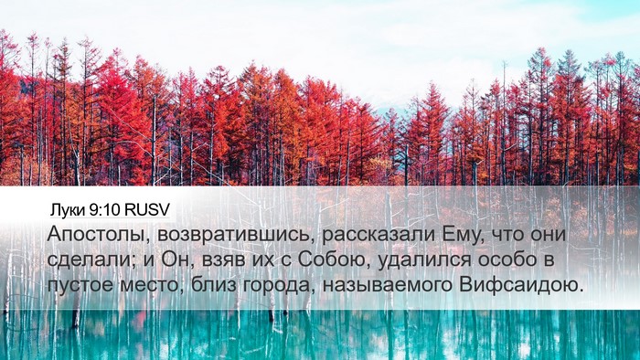 Луки 9:10 RUSV Bible Verse Image