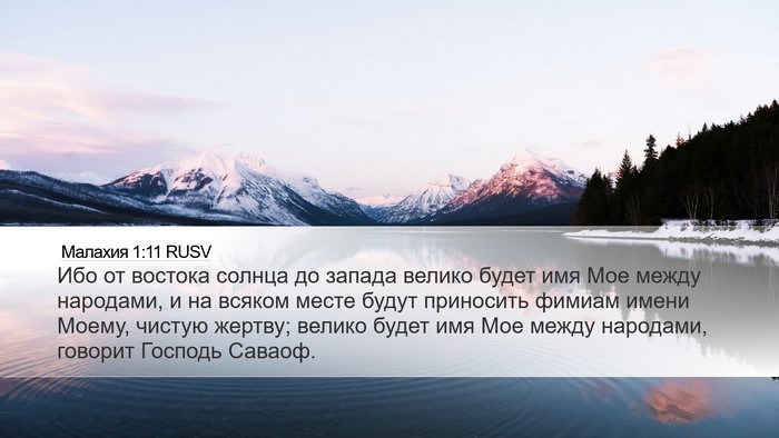 Малахия 1:11 RUSV Bible Verse Image