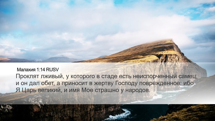 Малахия 1:14 RUSV Bible Verse Image