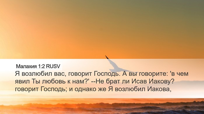 Малахия 1:2 RUSV Bible Verse Image