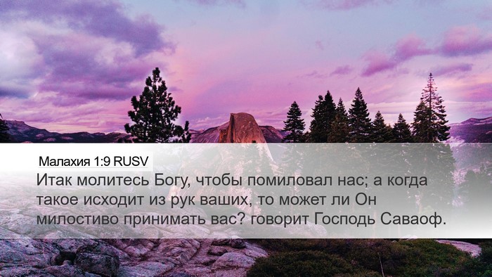 Малахия 1:9 RUSV Bible Verse Image