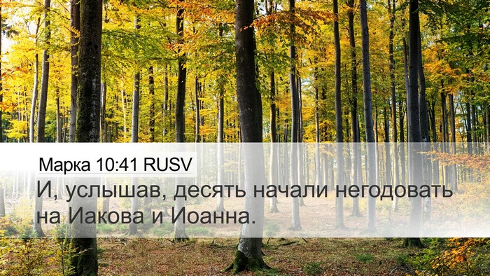 Марка 10:41 RUSV Bible Verse Image