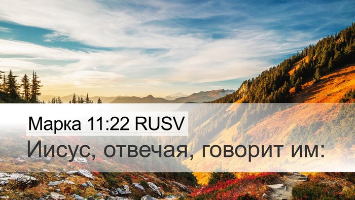Марка 11:22 RUSV Bible Verse Image