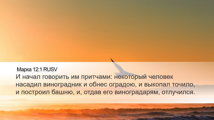 Марка 12:1 RUSV Bible Verse Image