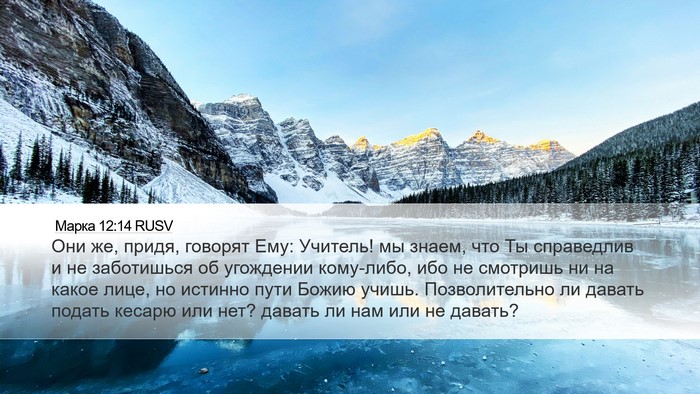 Марка 12:14 RUSV Bible Verse Image
