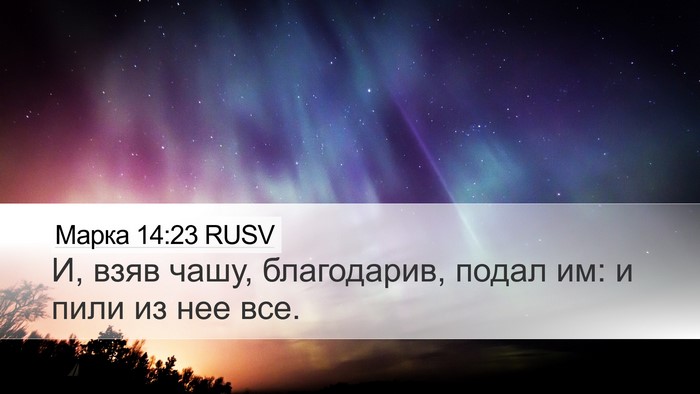 Марка 14:23 RUSV Bible Verse Image