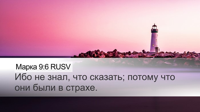 Марка 9:6 RUSV Bible Verse Image