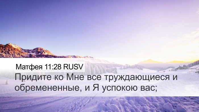 Матфея 11:28 RUSV Bible Verse Image