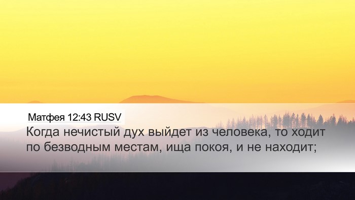Матфея 12:43 RUSV Bible Verse Image