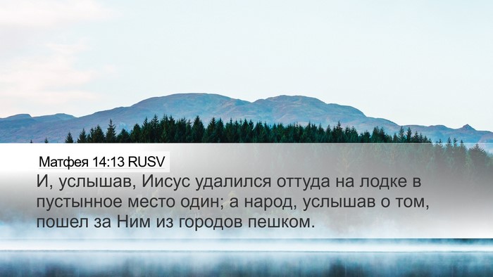 Матфея 14:13 RUSV Bible Verse Image