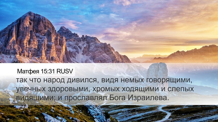 Матфея 15:31 RUSV Bible Verse Image