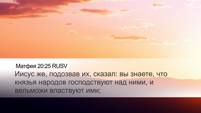 Матфея 20:25 RUSV Bible Verse Image