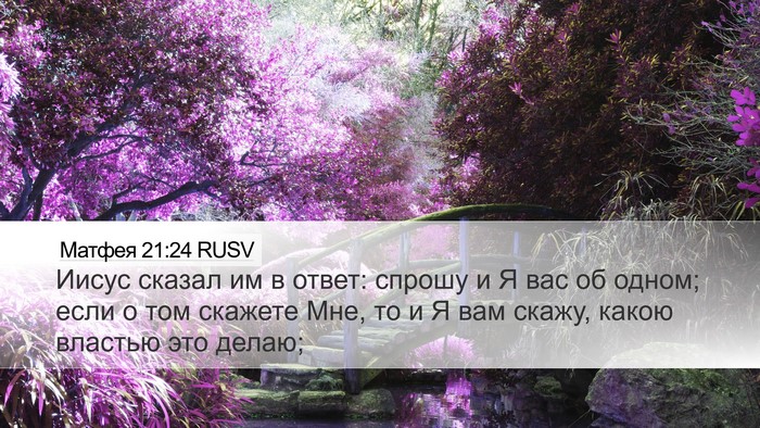 Матфея 21:24 RUSV Bible Verse Image