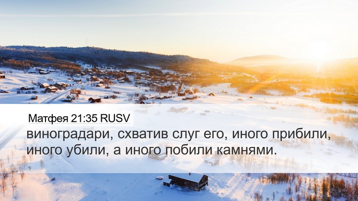 Матфея 21:35 RUSV Bible Verse Image