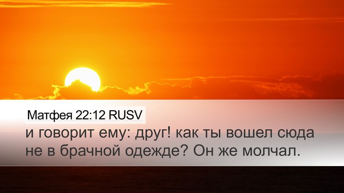 Матфея 22:12 RUSV Bible Verse Image