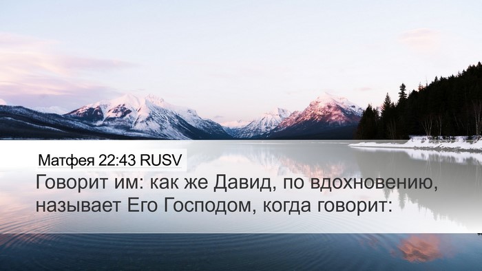 Матфея 22:43 RUSV Bible Verse Image