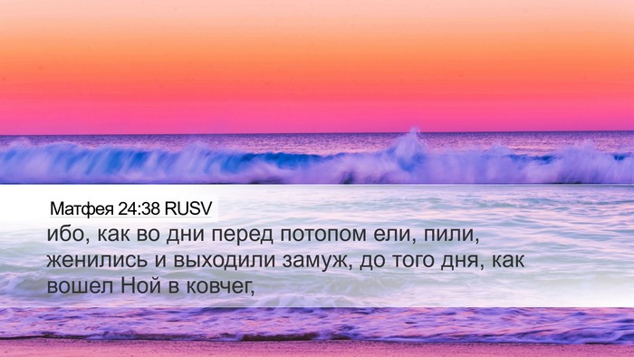 Матфея 24:38 RUSV Bible Verse Image