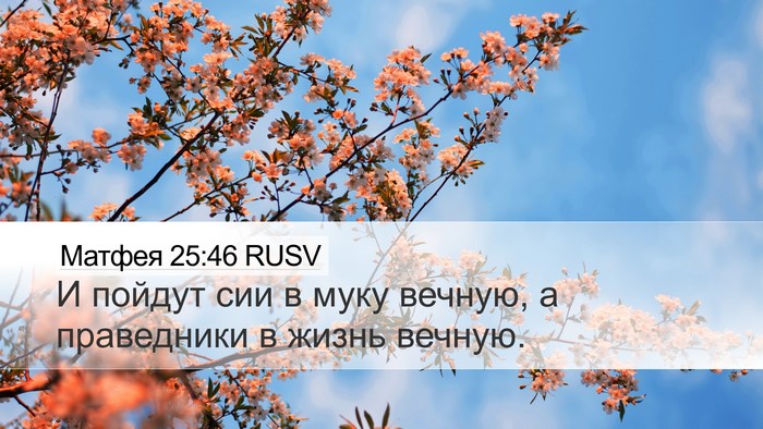Матфея 25:46 RUSV Bible Verse Image