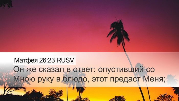 Матфея 26:23 RUSV Bible Verse Image