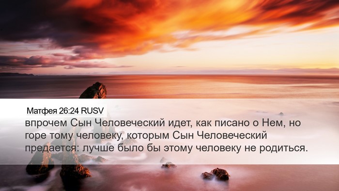 Матфея 26:24 RUSV Bible Verse Image