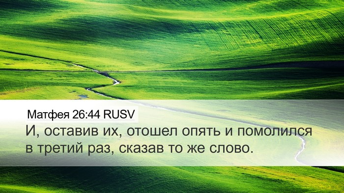 Матфея 26:44 RUSV Bible Verse Image