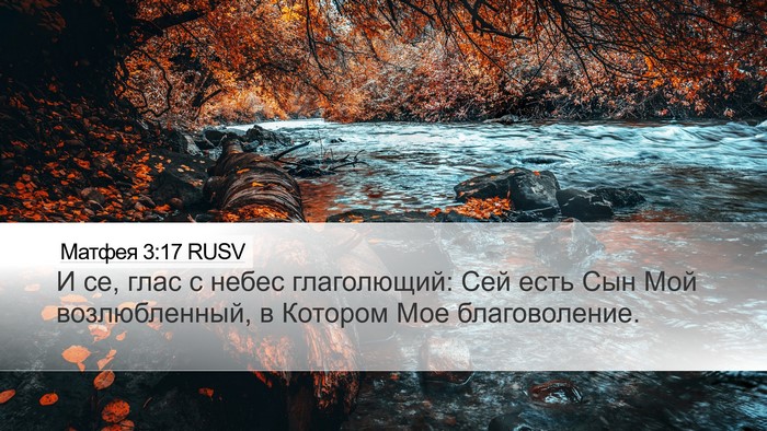 Матфея 3:17 RUSV Bible Verse Image