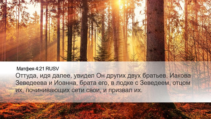 Матфея 4:21 RUSV Bible Verse Image