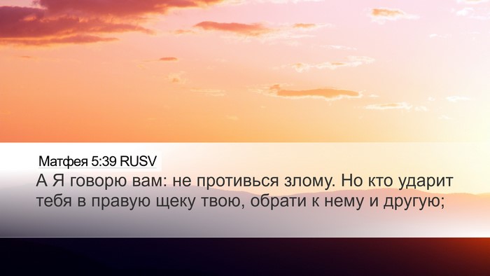 Матфея 5:39 RUSV Bible Verse Image