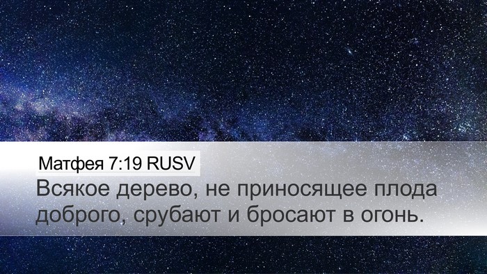 Матфея 7:19 RUSV Bible Verse Image