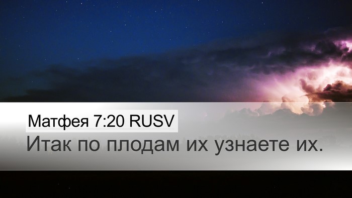 Матфея 7:20 RUSV Bible Verse Image