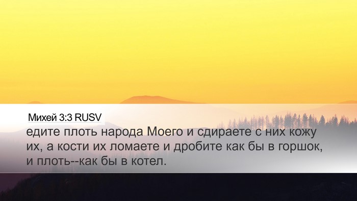 Михей 3:3 RUSV Bible Verse Image