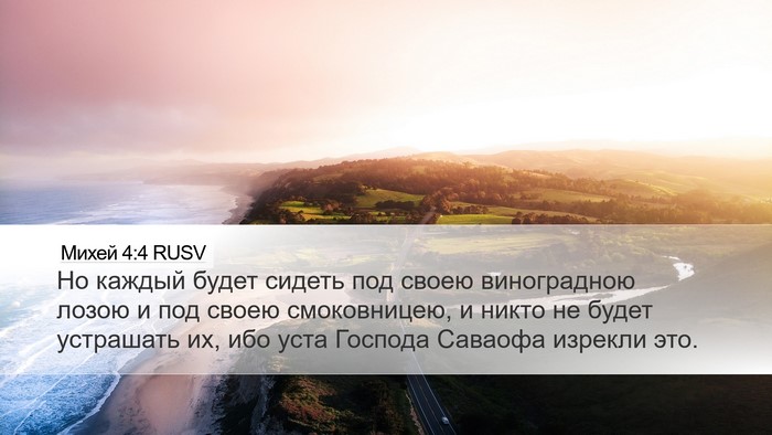 Михей 4:4 RUSV Bible Verse Image