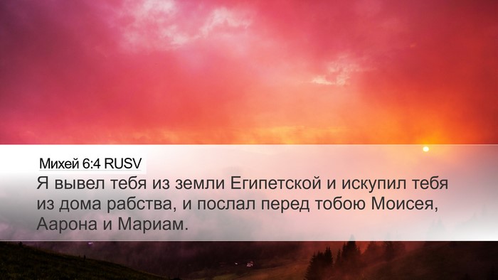 Михей 6:4 RUSV Bible Verse Image