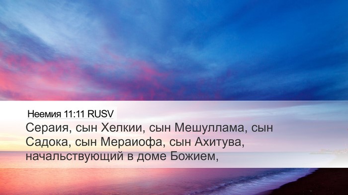 Неемия 11:11 RUSV Bible Verse Image